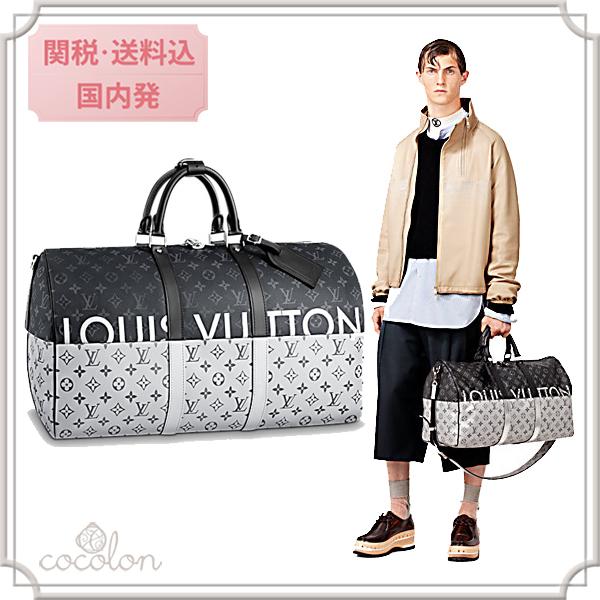 [Louis Vuitton]☆ギフト包装 キーポル バンドリエール 50 M43817 ブラック・シルバー